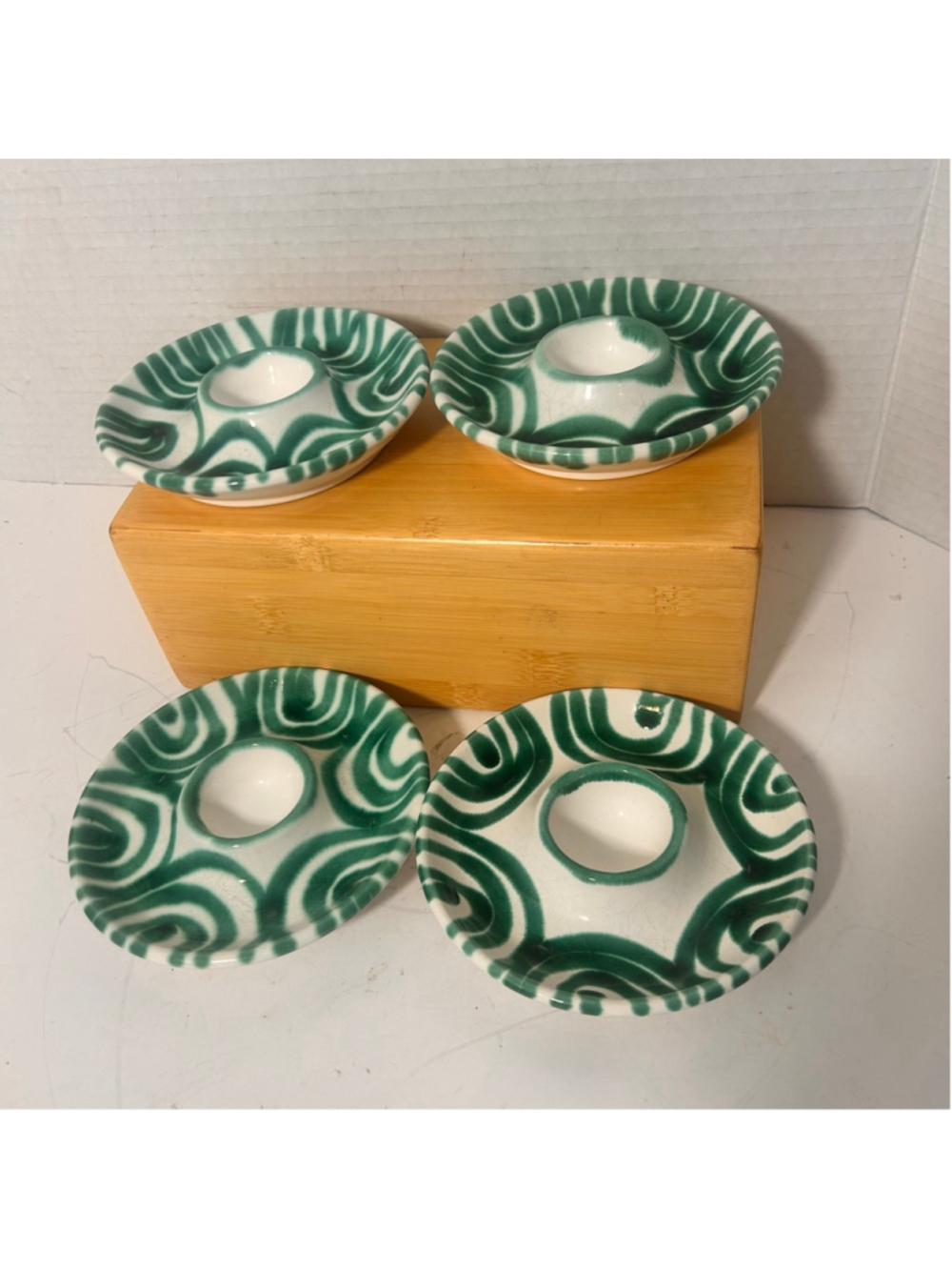 Gmundner Keramik Austria CeramicGreen Dizzy Serveware Egg Cups Set of 4